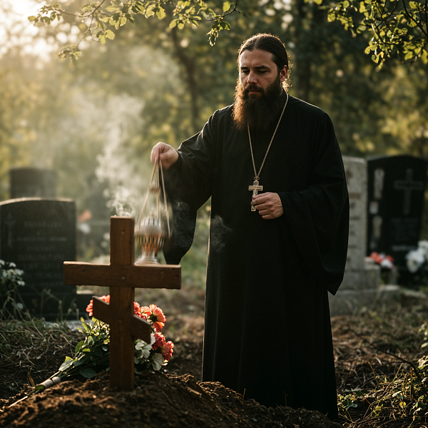 Когда священник над могилой кадит и молится, душа усопшего получает благодать?