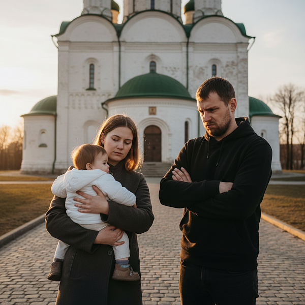 Муж против крещения ребенка. Что делать?