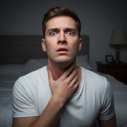 Представил воображаемую петлю, будто повесился, а потом на шее появились красные линии, будто от петли. Что это значит?